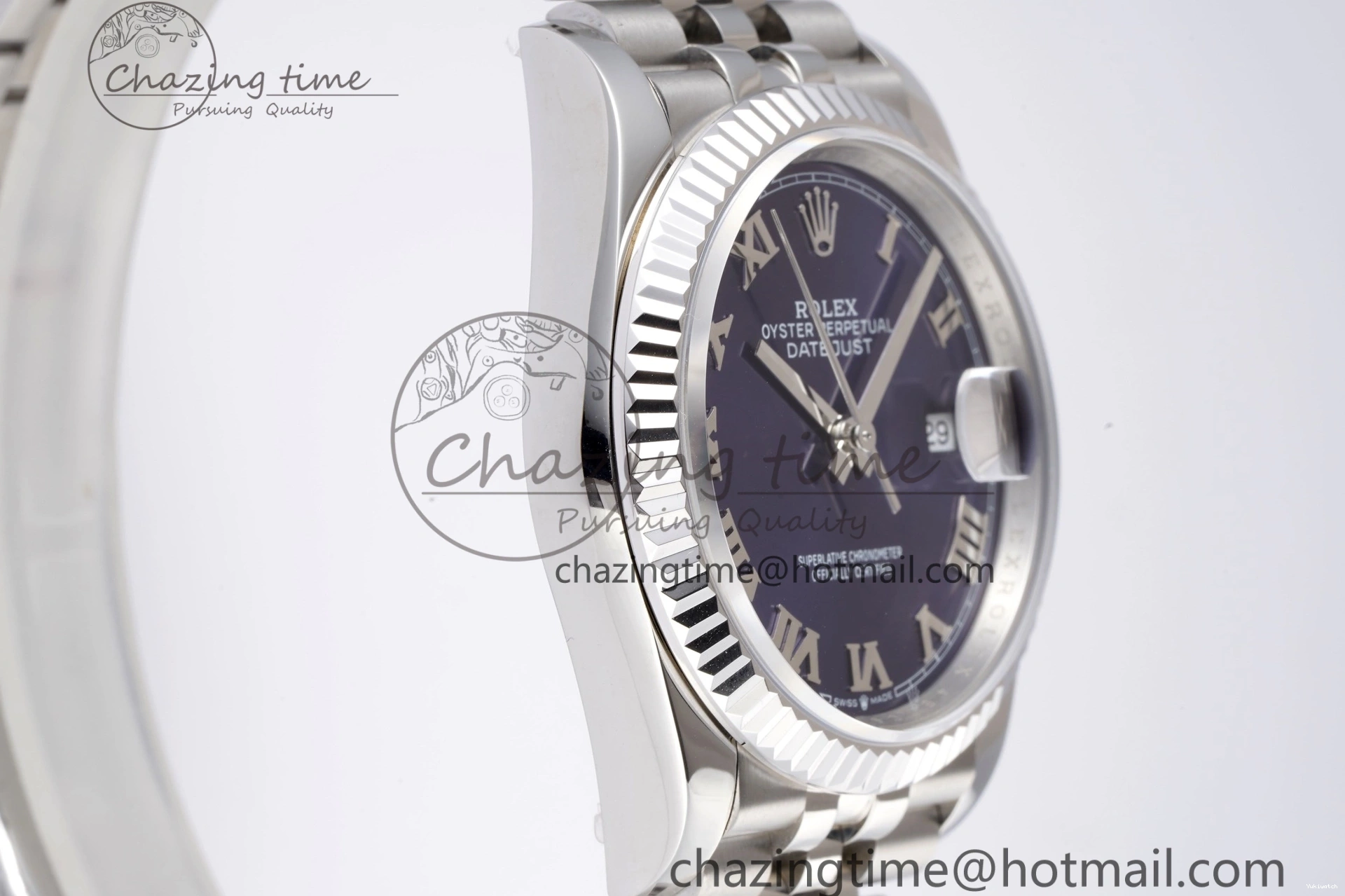 Steel Dial JDF on 904L DateJust 36 Markers V2 SS Bracelet Blue Jubilee 126234 Roman 1230